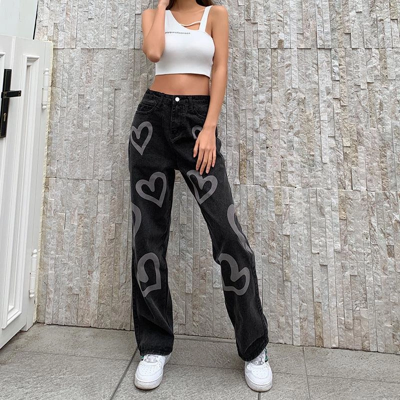 KittenAlarm - Hadassah Hearty Denim Wide Jeans