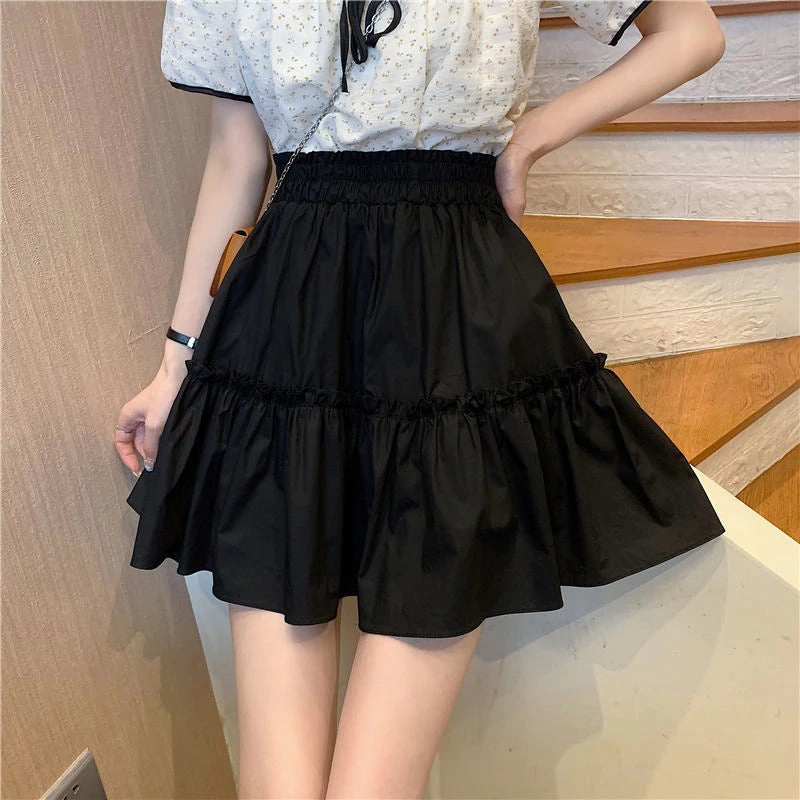 KittenAlarm - High Waist A-Line Pleated Mini Skirts