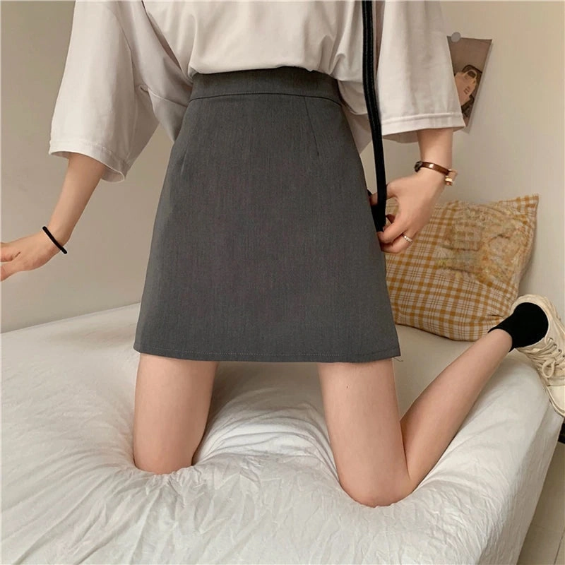 KittenAlarm - High Waist Office Style Mini Skirts