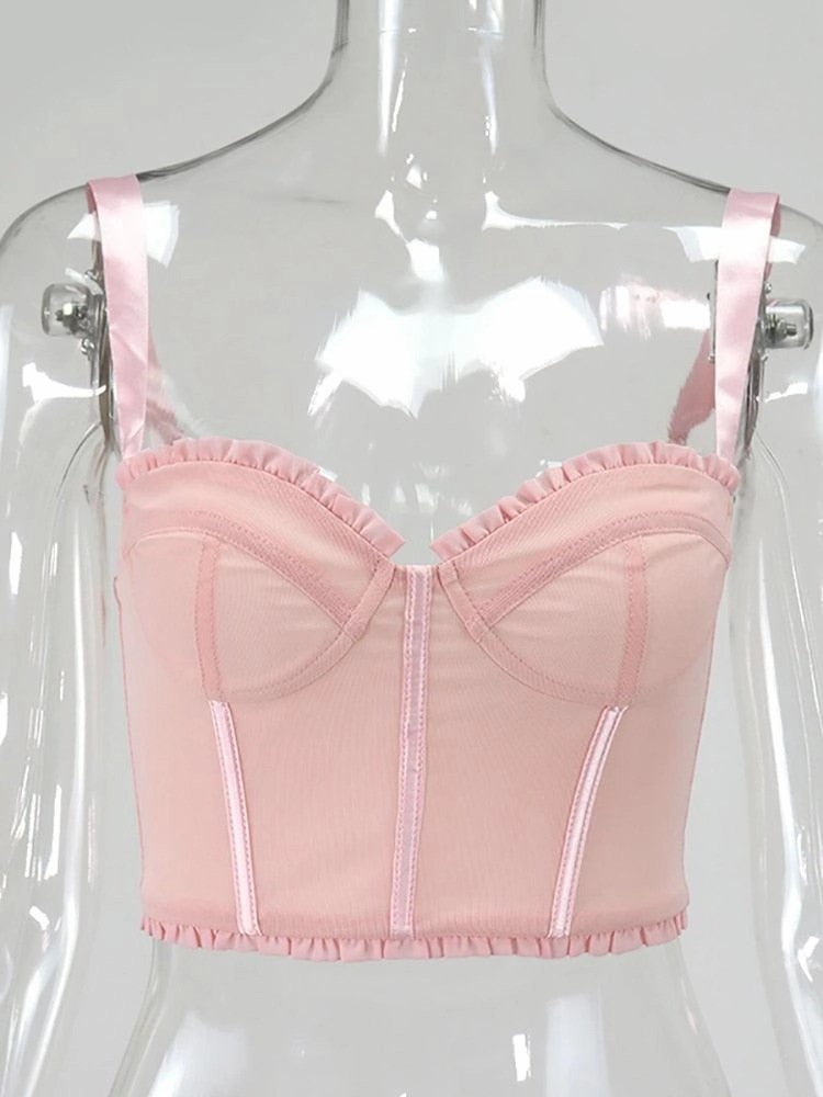 KittenAlarm - Jaliev Underwired Cropped Tank Top