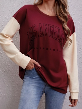 KittenAlarm - Letter Print Color Block Tee