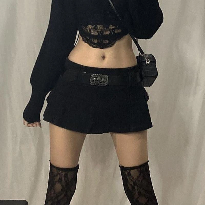 KittenAlarm - Maeve Solid Mini Skirt