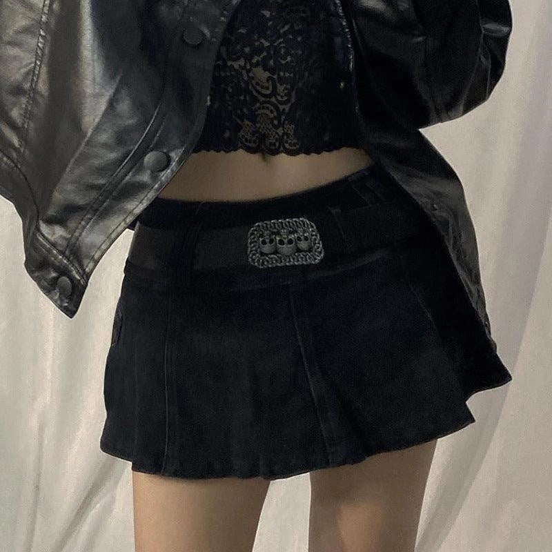 KittenAlarm - Maeve Solid Mini Skirt