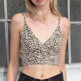 KittenAlarm - Mercedes Spaghetti Strap Cropped Cami Top