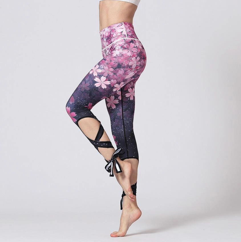 KittenAlarm - Mojoyce Cloud Hide Yoga Pants Women Flower Sports Leggings Sexy High Waist Sexy Long Tights Fitness Running Trouser Workout Plus Size XL