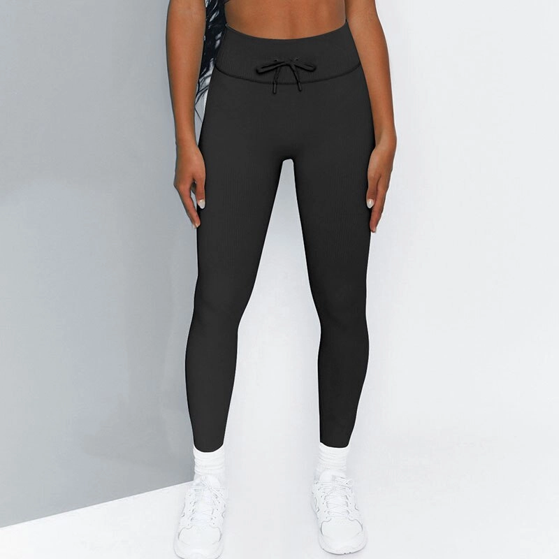 KittenAlarm - Mojoyce Fitness Women Yoga Pants Seamless Sport Leggings Women Ribbed Drawstring Gym Clothing Workout Running Tights Leggings