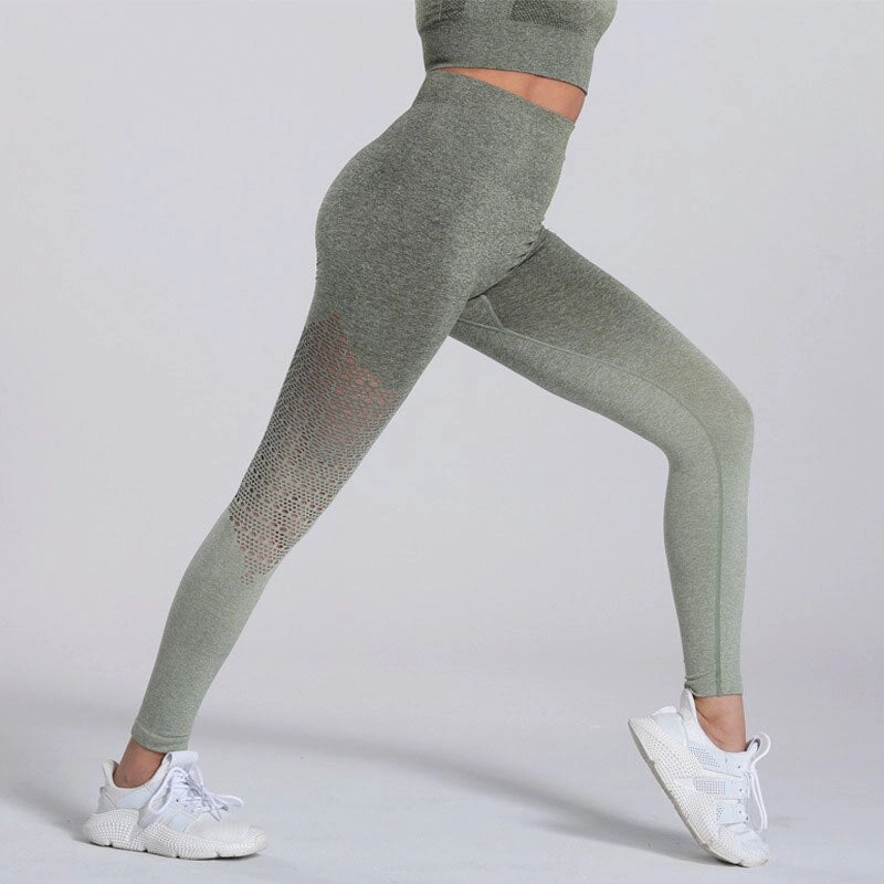 KittenAlarm - Mojoyce Gradient Yoga Pants Women Fitness Gym Leggings Sports High Waist Push Up Tights Workout Running Legging Hollow Pants