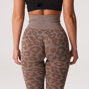 KittenAlarm - Mojoyce Leopard Spot Leggings Women Fitness Yoga Pants High Waist Push Up Tights Gym Clothing Seamless Workout Running Legging Pants