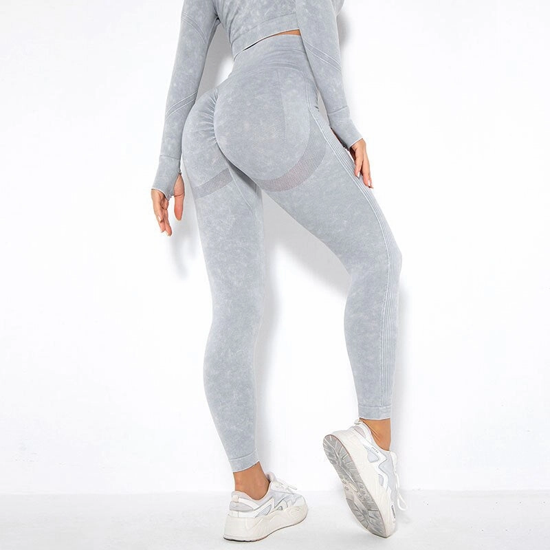 KittenAlarm - Mojoyce Seamless Leggings Women Gym Fitness Yoga Pants High Waist Push Up Leggings Workout Pants Imitate Cowboy Sportswear