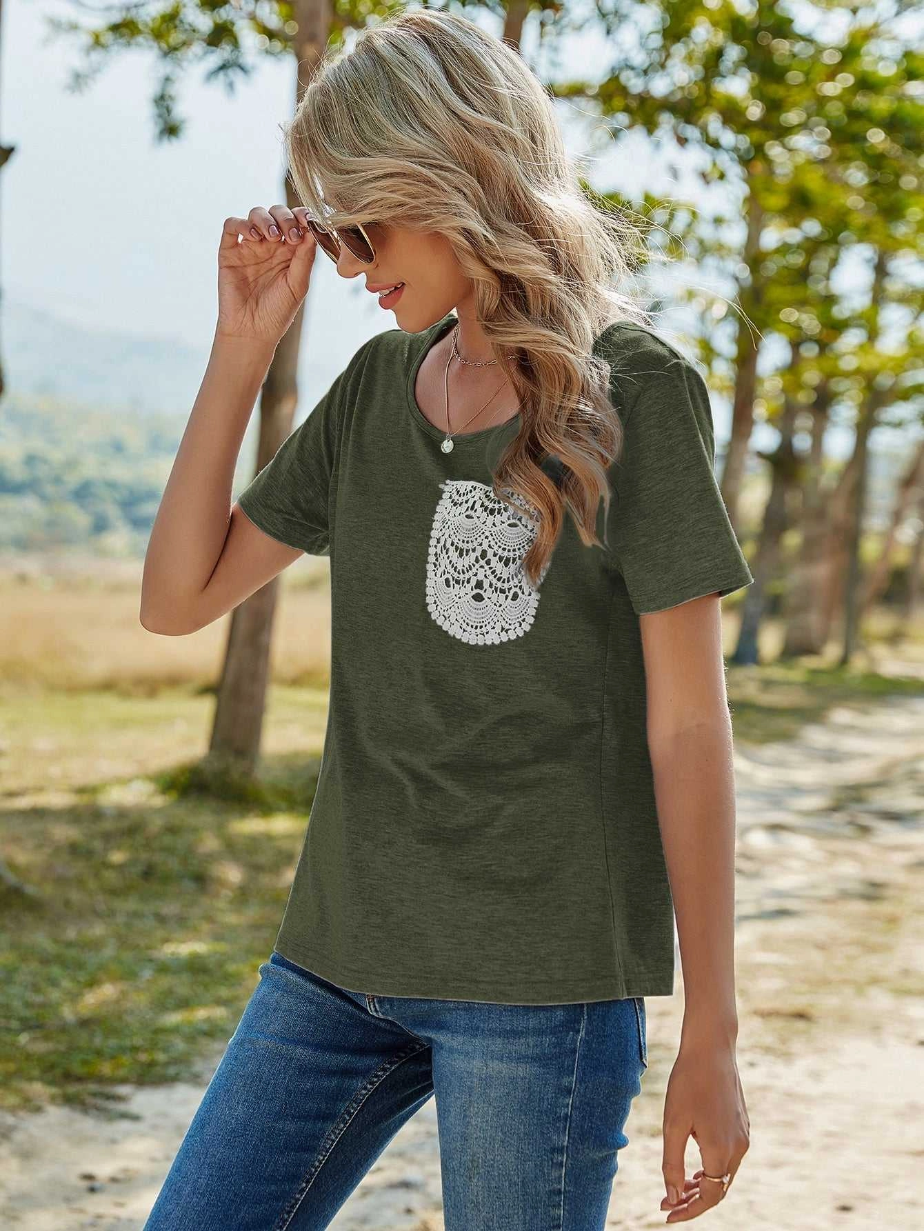 KittenAlarm - New Solid Color Pullover Loose Casual Round Neck Short Sleeve T-shirt