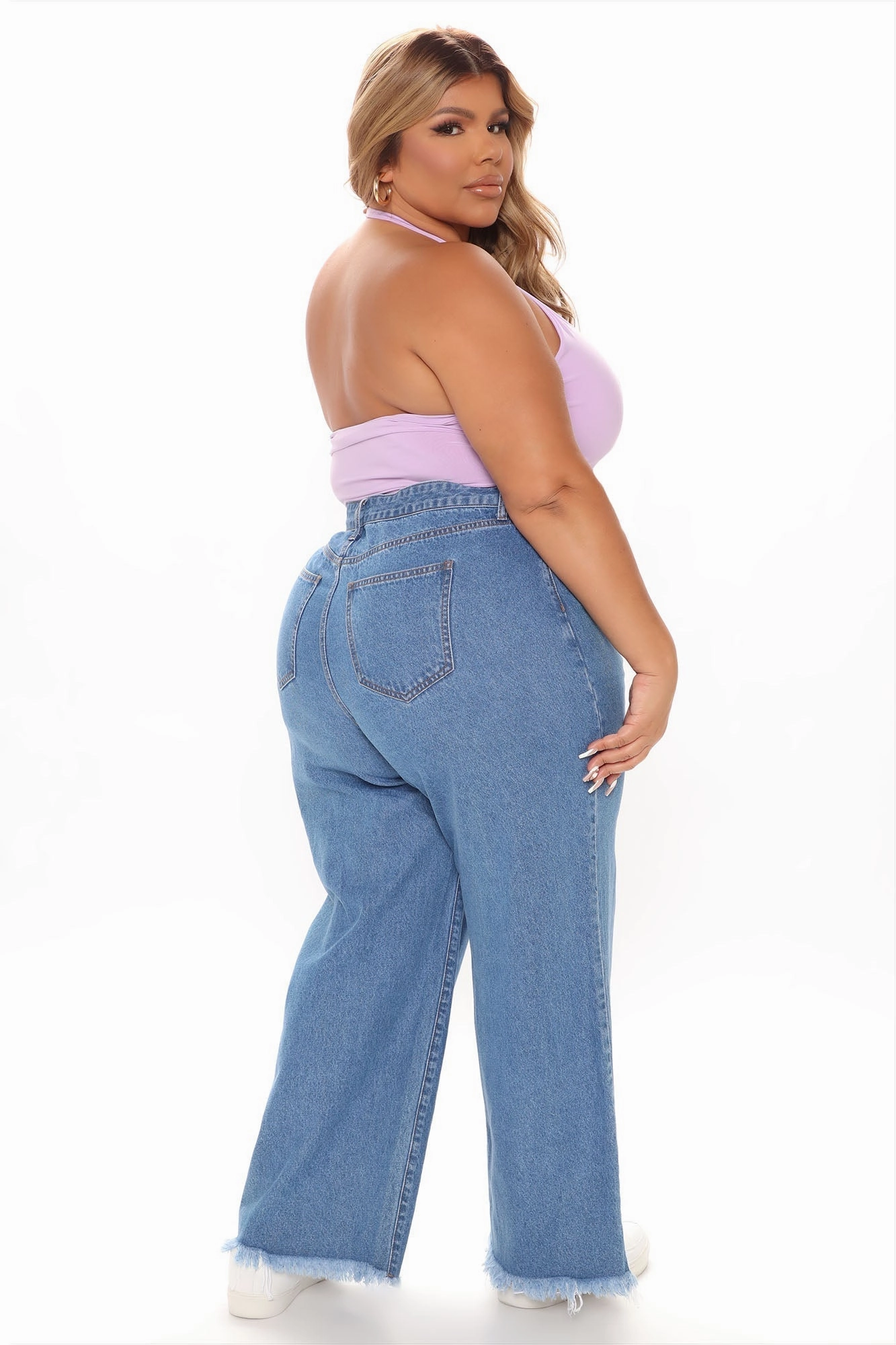 KittenAlarm - On Butterfly Wings Straight Leg Jeans - Medium Blue Wash