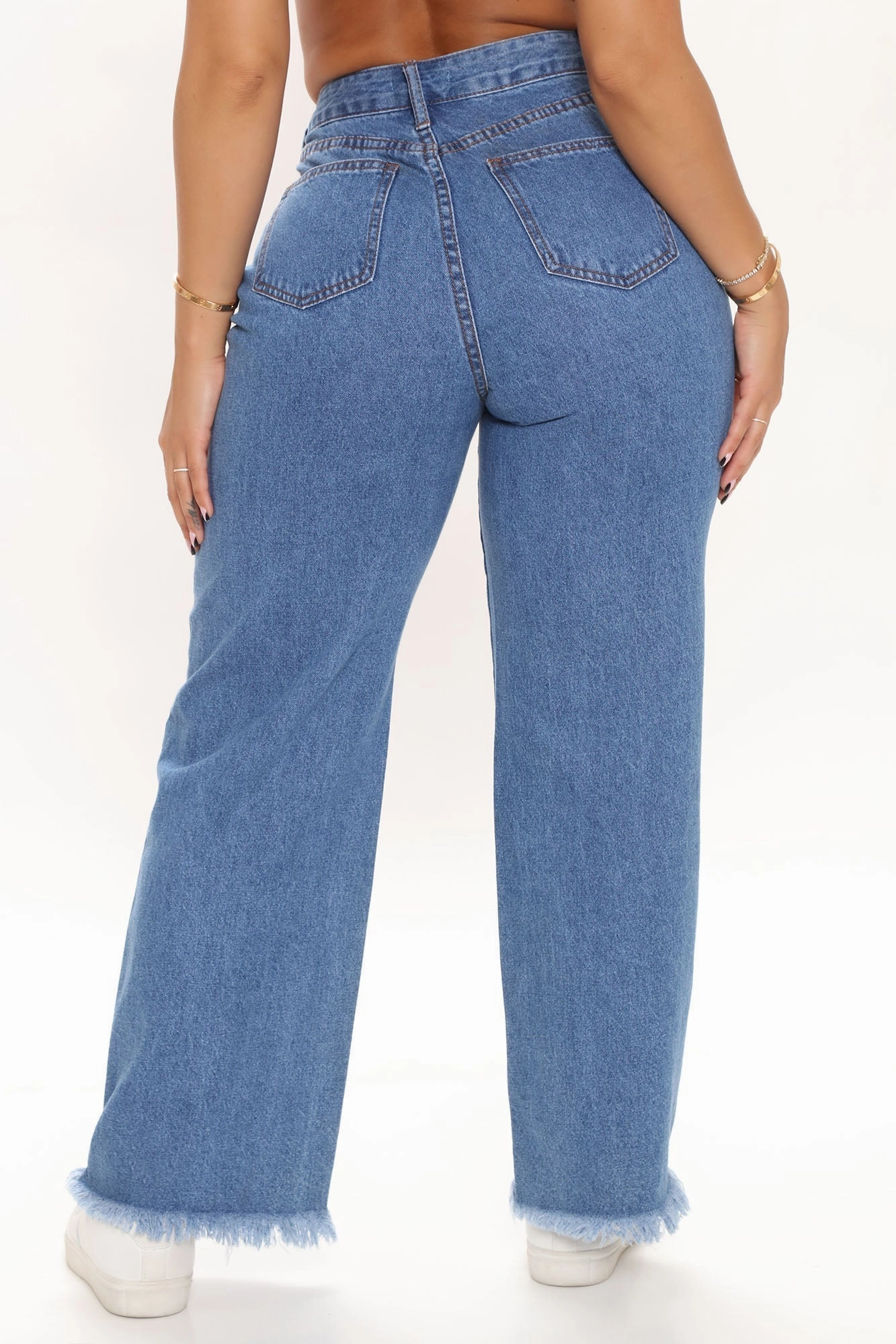 KittenAlarm - On Butterfly Wings Straight Leg Jeans - Medium Blue Wash