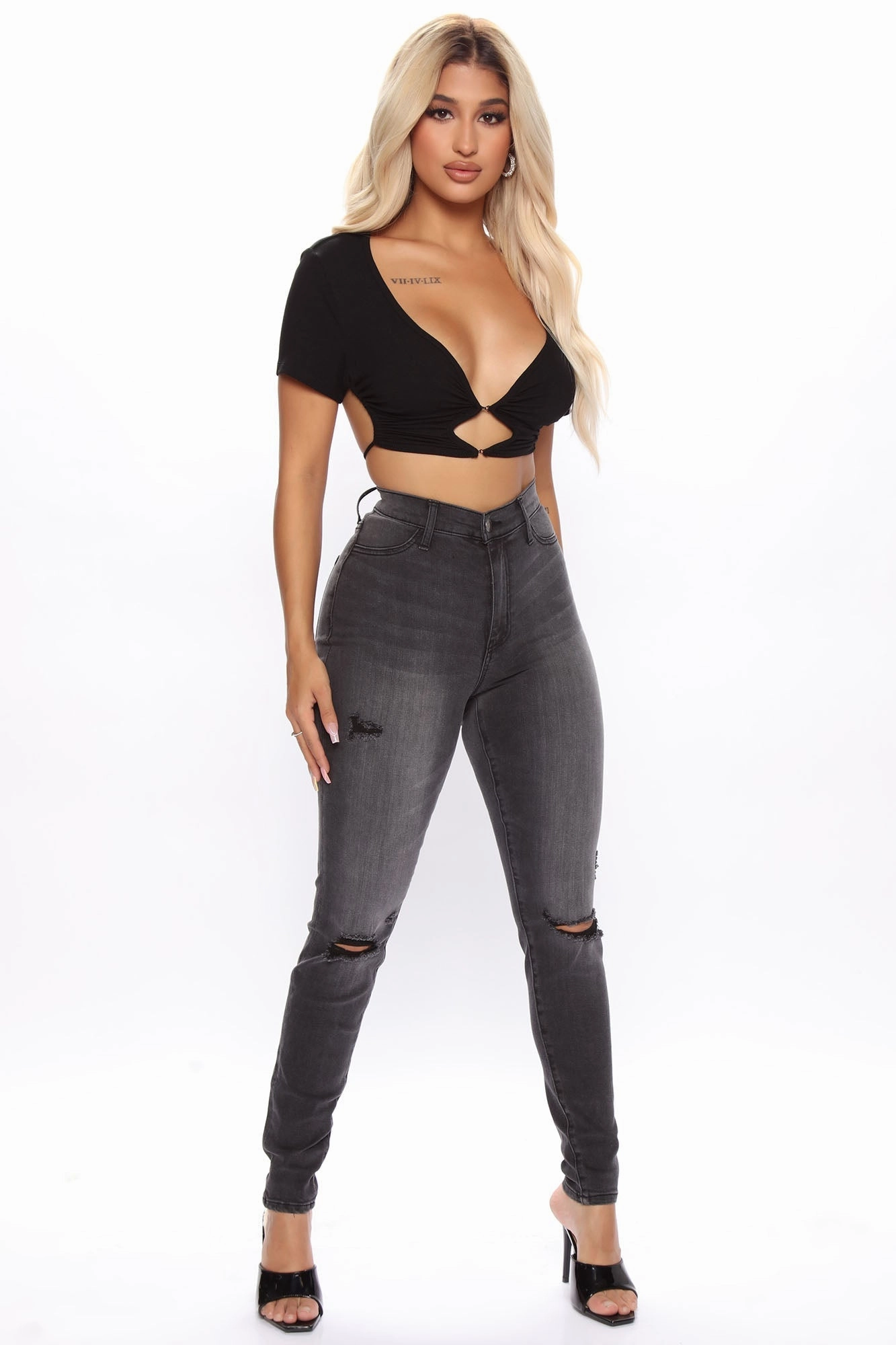 KittenAlarm - Our Favorite High Rise Skinny Jeans - Grey