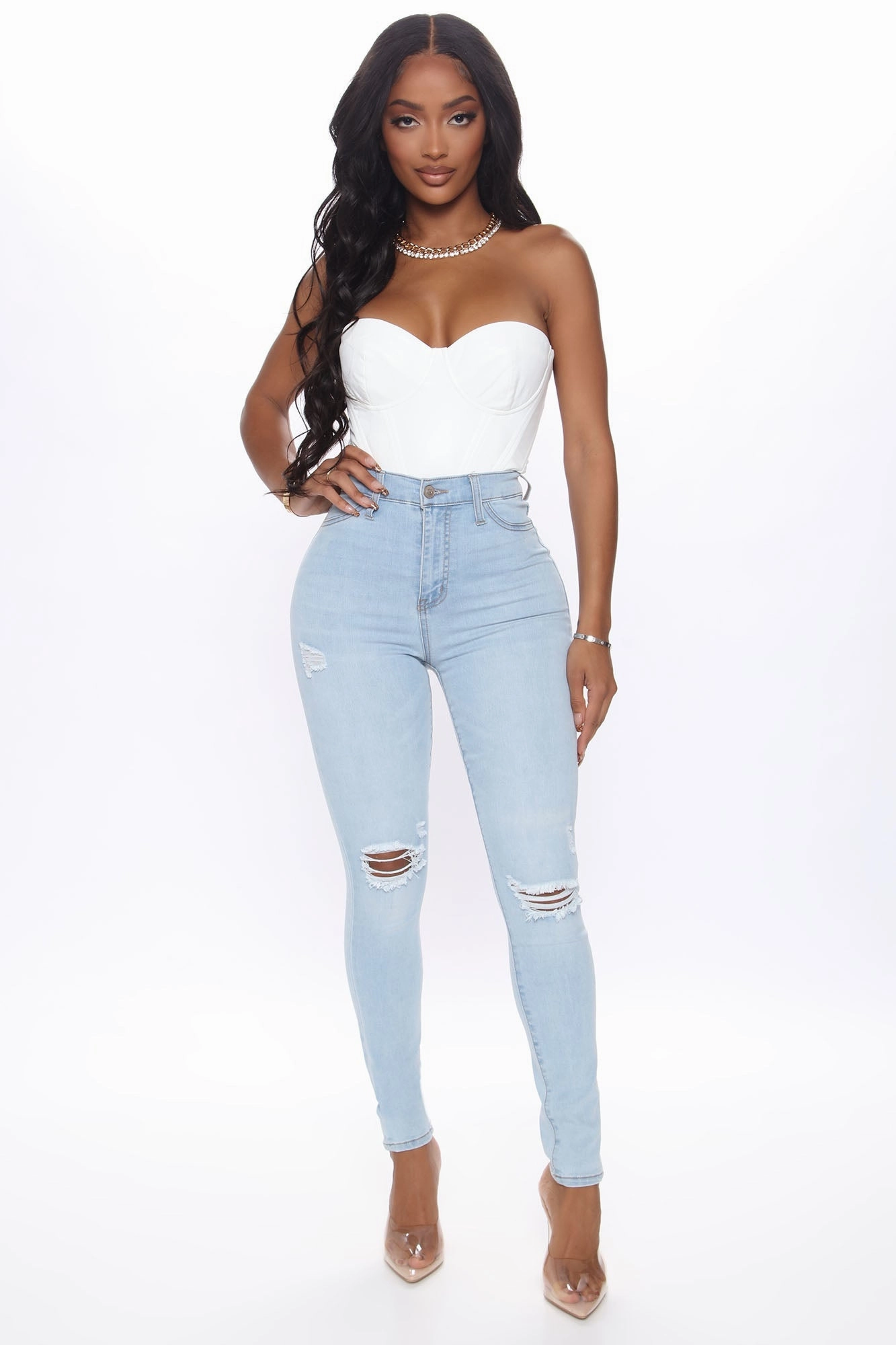 KittenAlarm - Our Favorite High Rise Skinny Jeans - Light Blue Wash