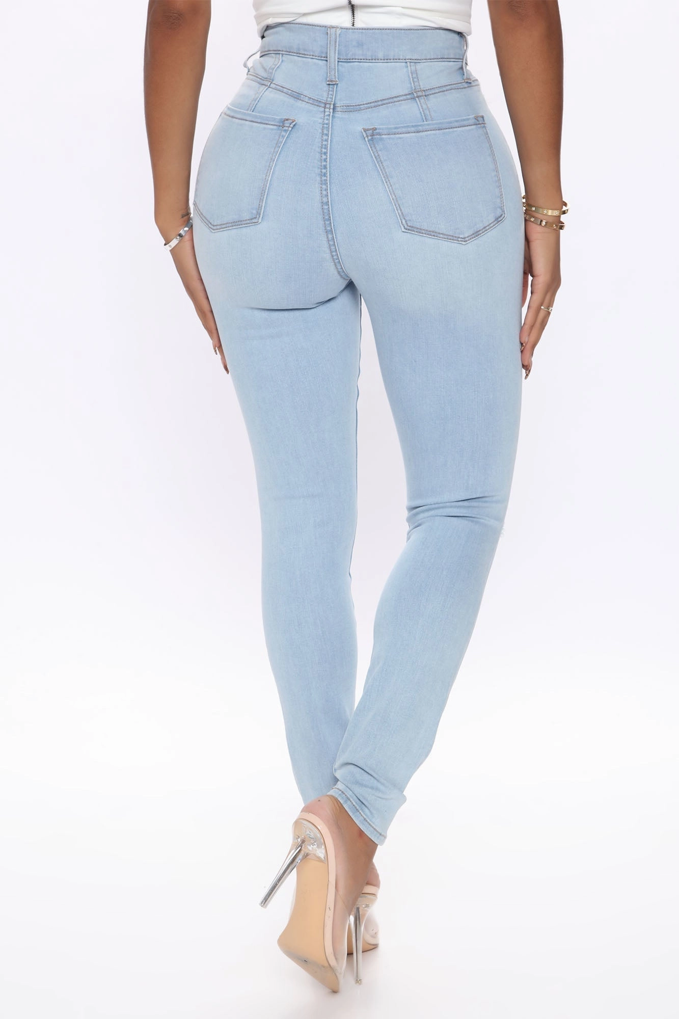 KittenAlarm - Our Favorite High Rise Skinny Jeans - Light Blue Wash
