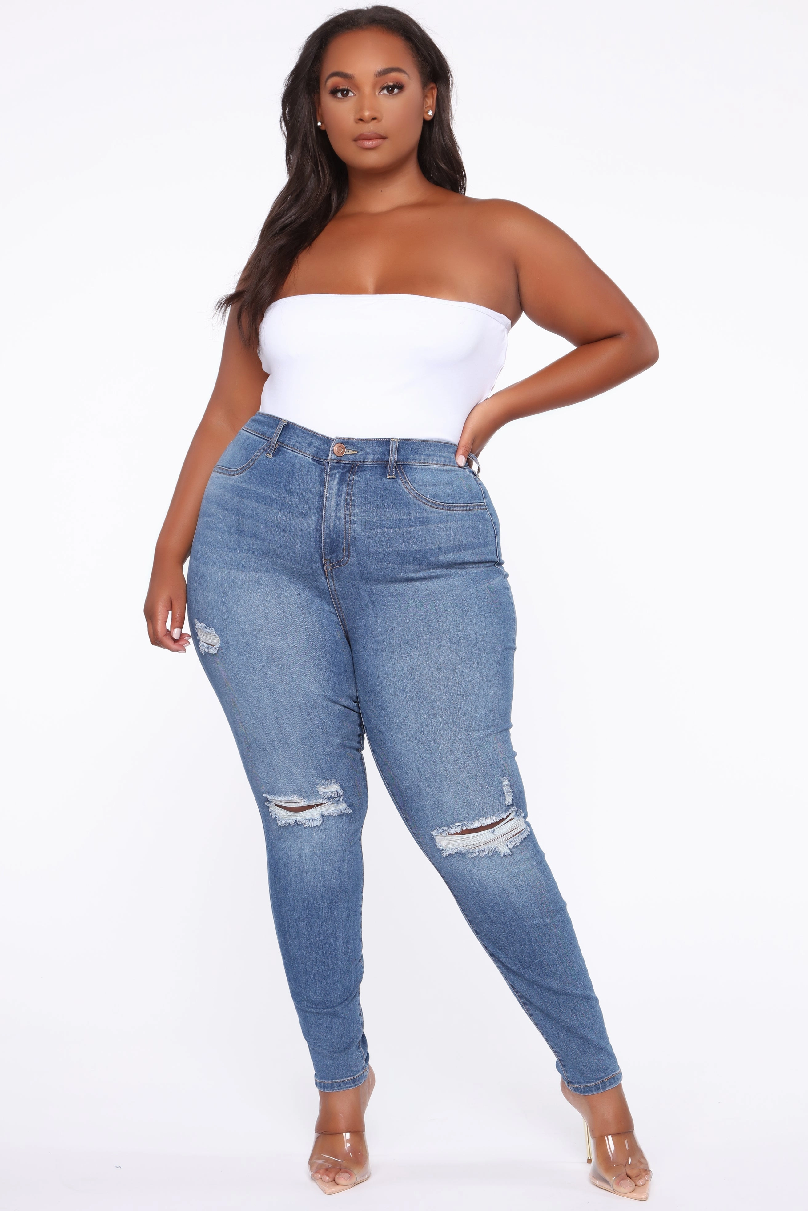 KittenAlarm - Our Favorite High Rise Skinny Jeans - Medium Blue Wash