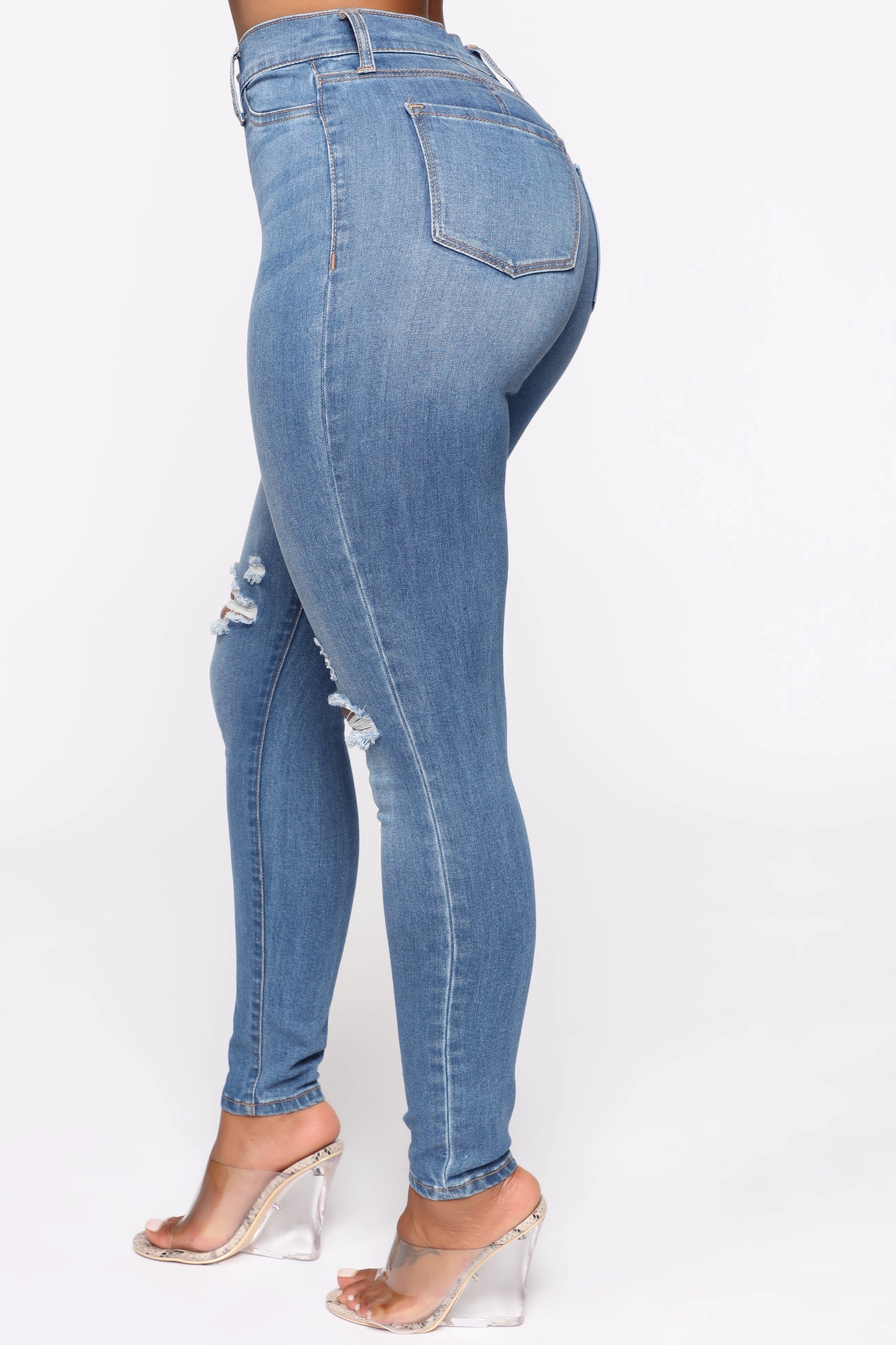 KittenAlarm - Our Favorite High Rise Skinny Jeans - Medium Blue Wash