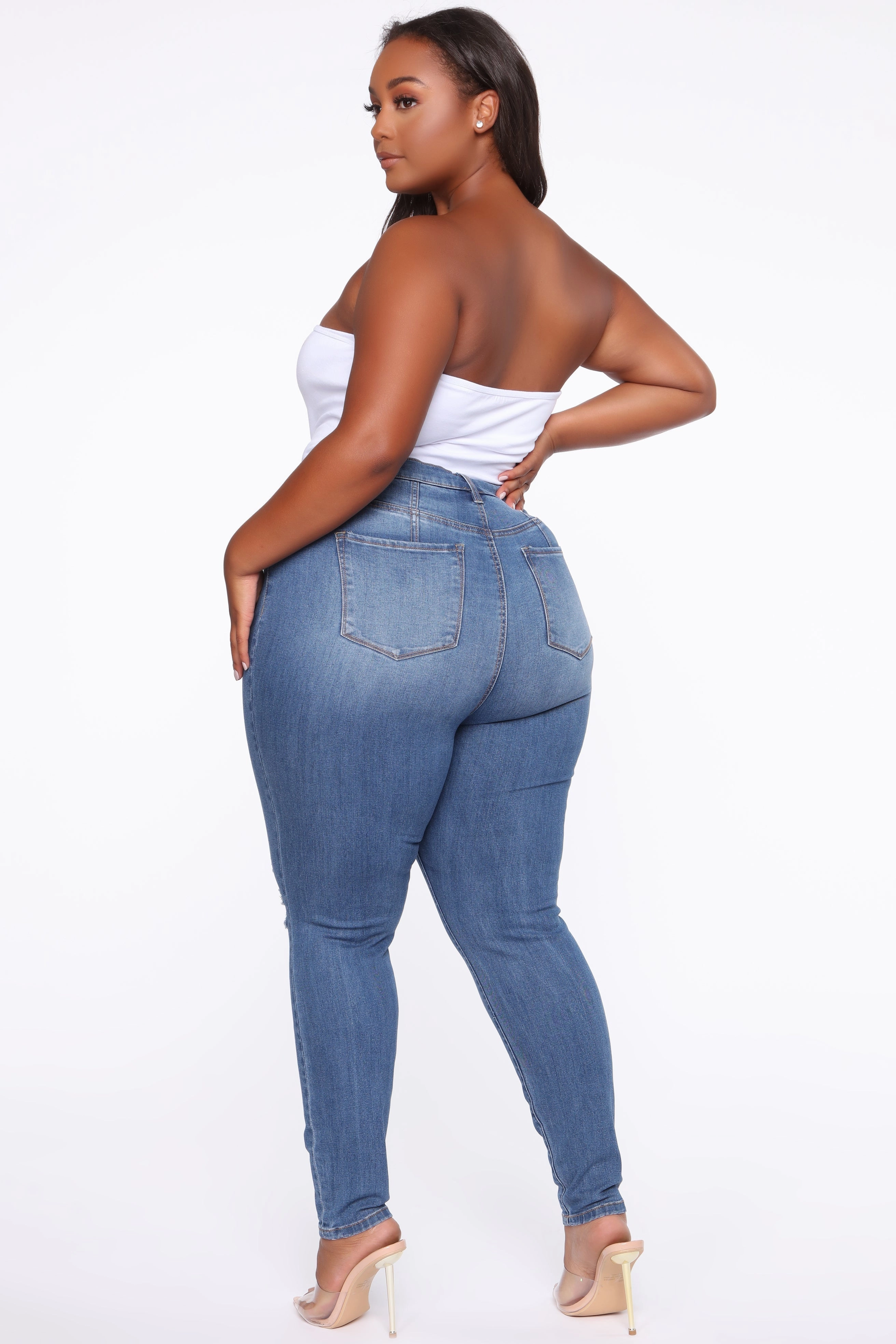 KittenAlarm - Our Favorite High Rise Skinny Jeans - Medium Blue Wash