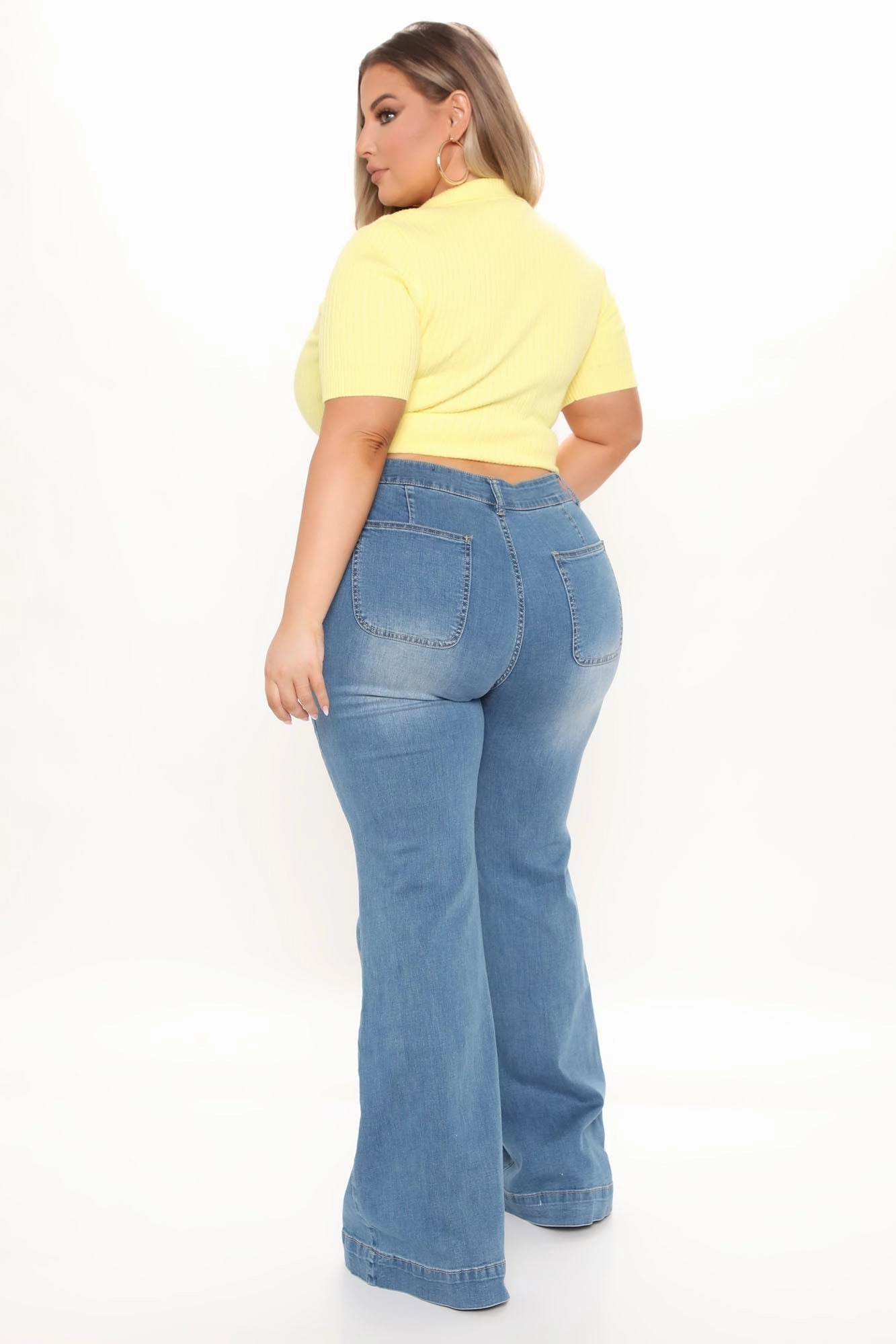 KittenAlarm - Paige High Rise Flare Jean - LightBlueWash