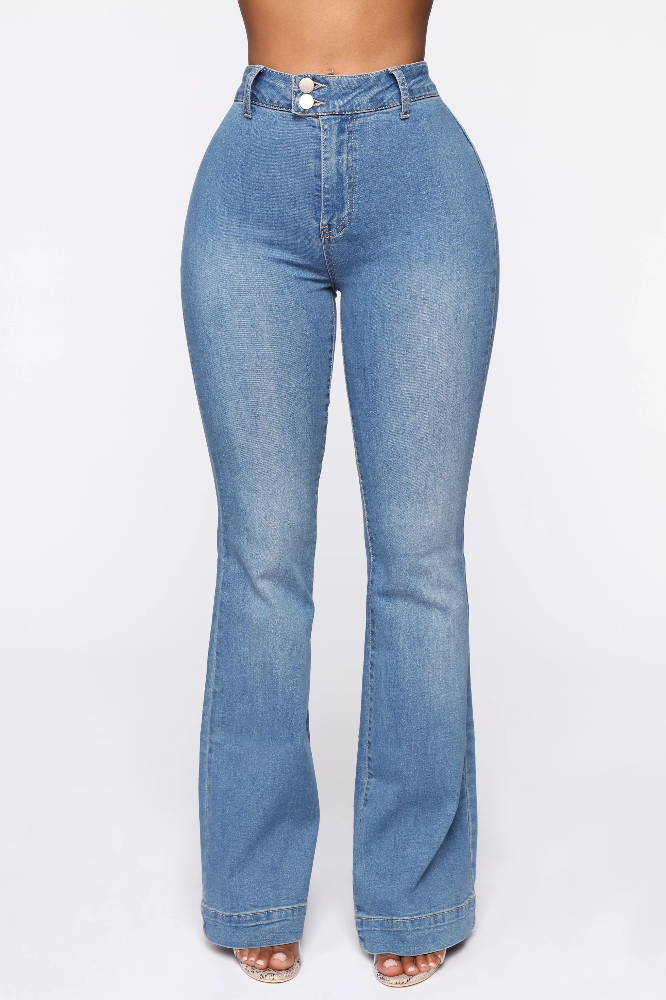 KittenAlarm - Paige High Rise Flare Jean - LightBlueWash