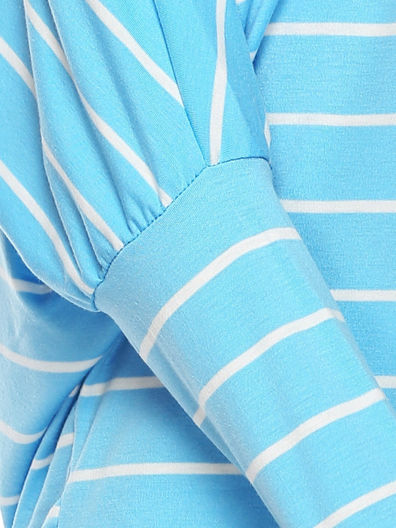 KittenAlarm - Striped Batwing SleeveTop