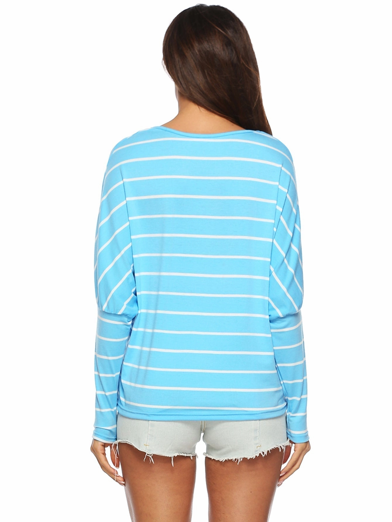 KittenAlarm - Striped Batwing SleeveTop