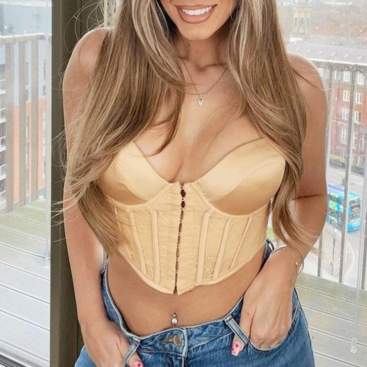KittenAlarm - Tiffani Hook & Eye Front Halter Neck Top