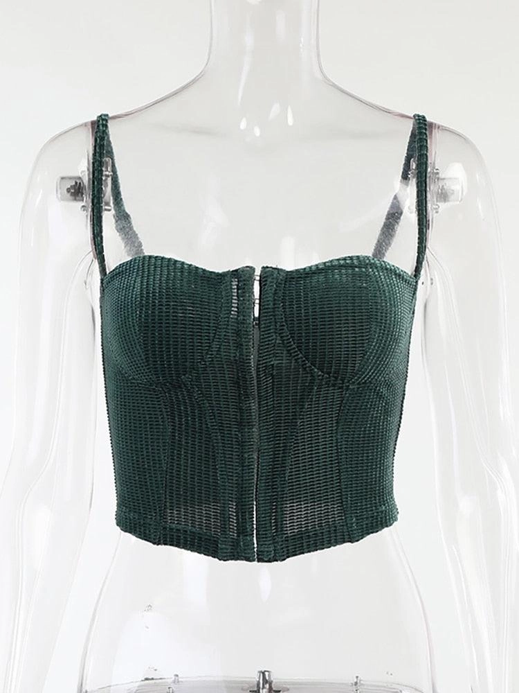 KittenAlarm - Yasmin Corduroy Corset Top