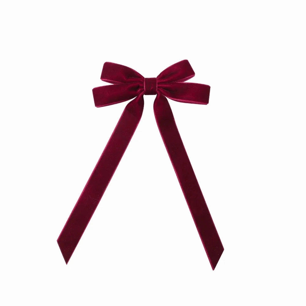 Large Velvet Wedding Long Ribbon Hair Accessory