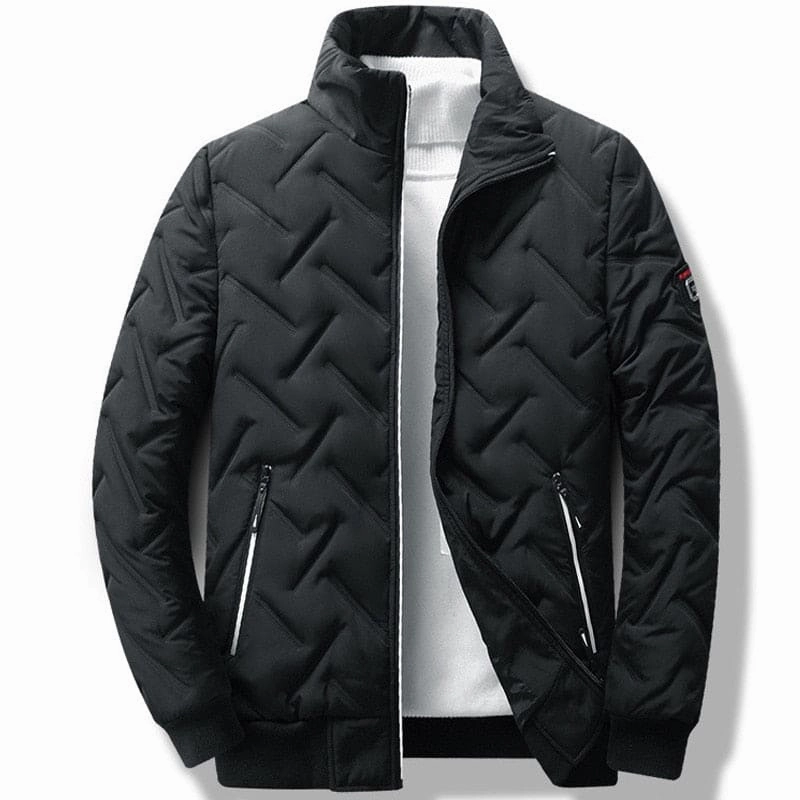 Men's Jacket Stand Collar mens Jackets Winter New down jacket Warm Jackets men business leisure coat youth stripe coats L-5XL