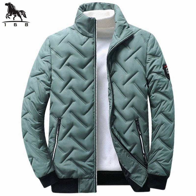 Men's Jacket Stand Collar mens Jackets Winter New down jacket Warm Jackets men business leisure coat youth stripe coats L-5XL