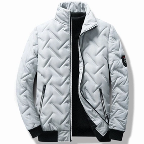 Men's Jacket Stand Collar mens Jackets Winter New down jacket Warm Jackets men business leisure coat youth stripe coats L-5XL
