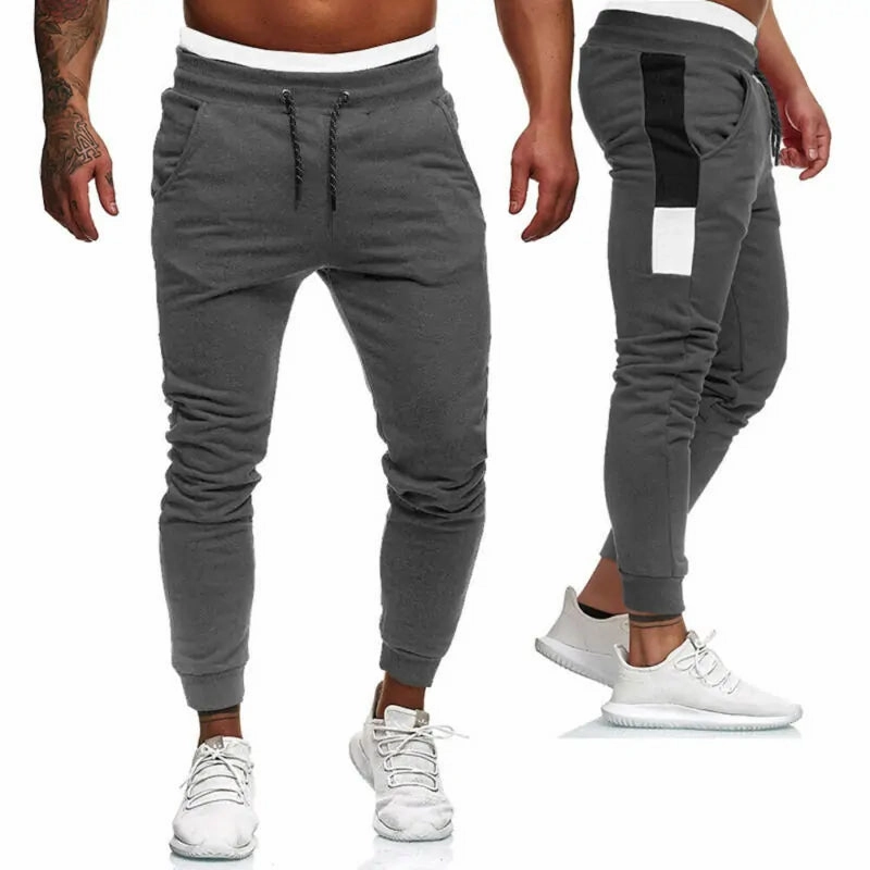 New Men's Fashion Track Pants: Long Trousers for Fitness Workout