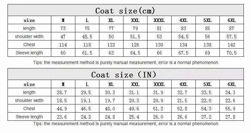 Plus Size Men's Winter Jacket