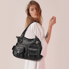 PU Women Designer Shoulder Crossbody Leather Large Messenger Tote Bag