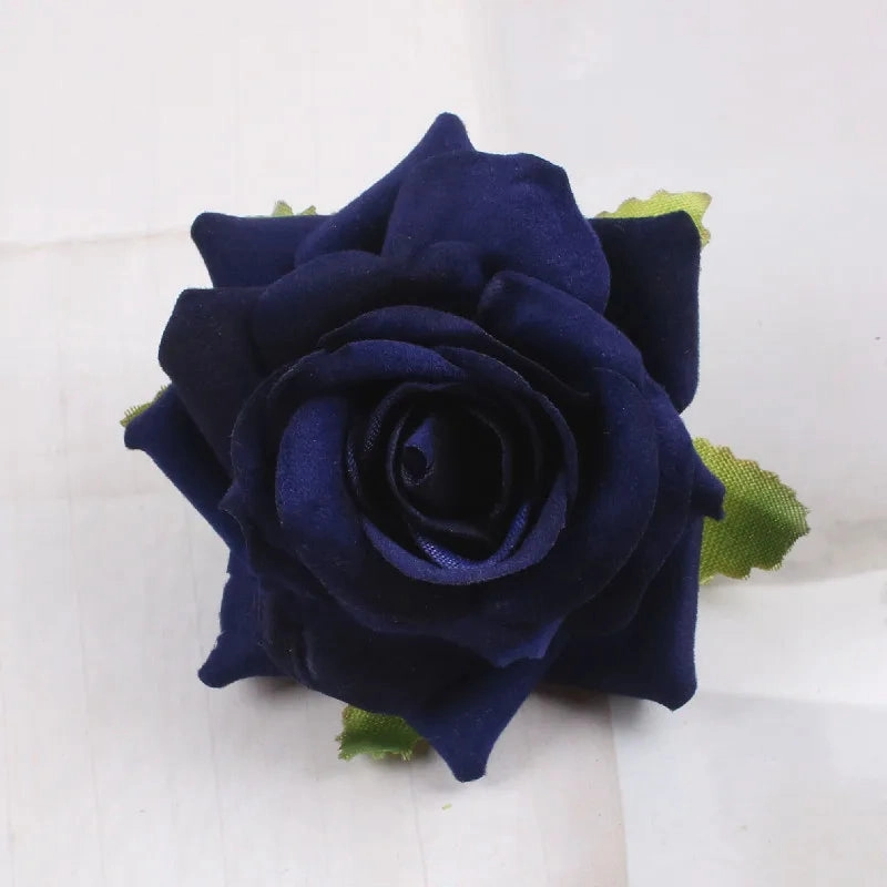 Red Wedding Rose Flower Bride Headdress Hair Accessory