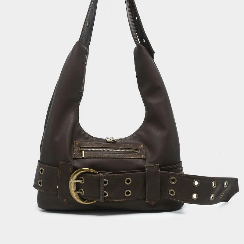 Vintage Fashion Leather Designer Y2K Aged New Luxury Gothic Bag