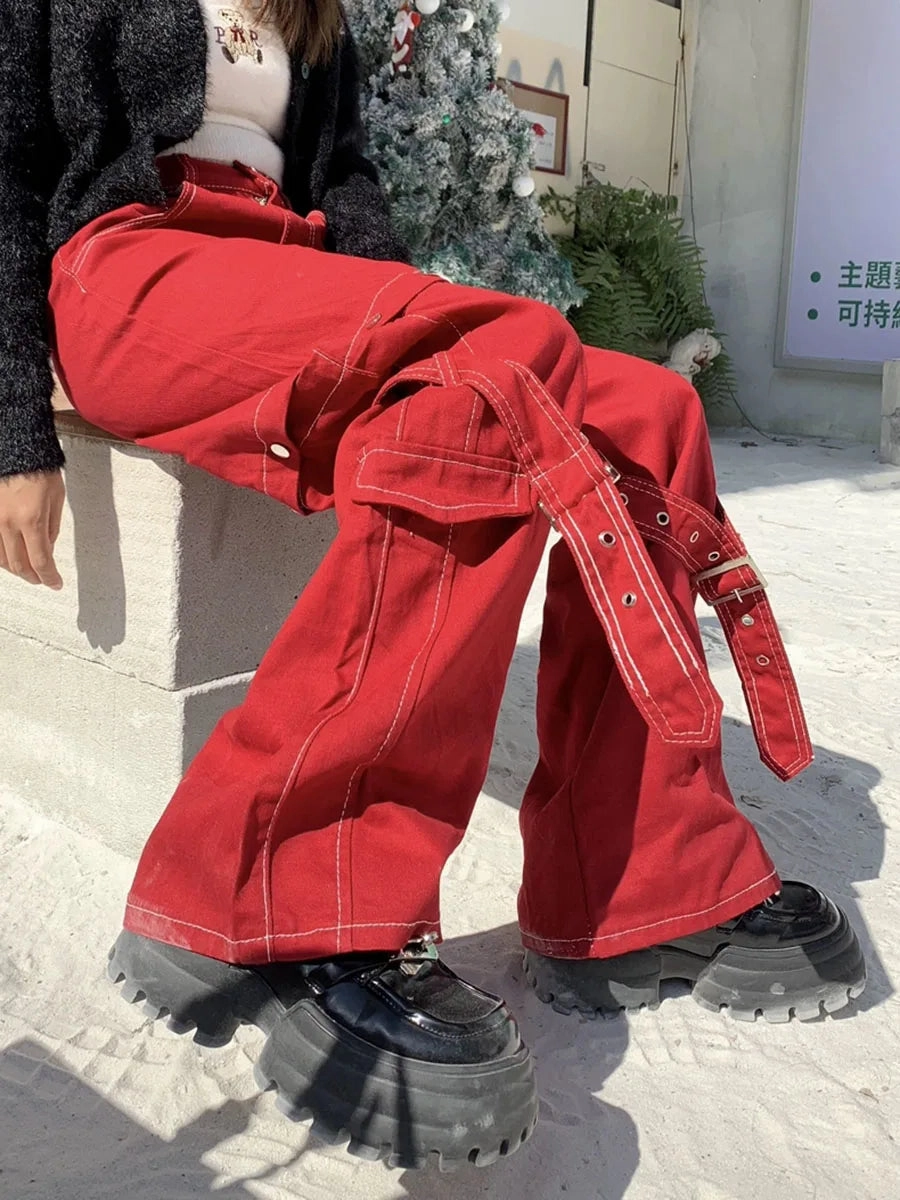 Vintage Red Halloween Pants