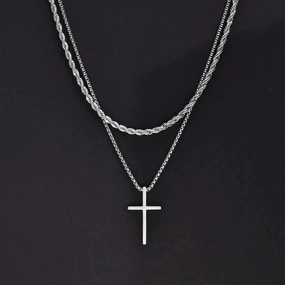 Vnox Mens Cross Necklaces
