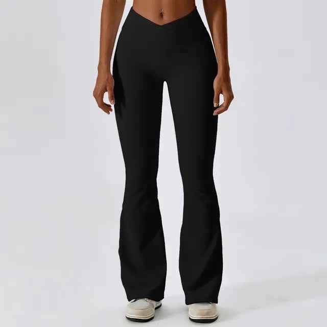 Women Gym Workout Fitness Sports Flared Pants