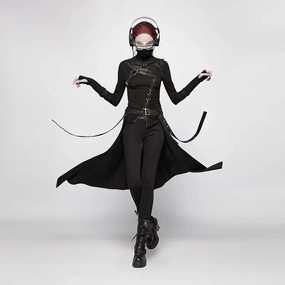 Women's Streetwear Post Daily Personality Half Stage Harajuku Apocalyptic Perform Black Skirt
