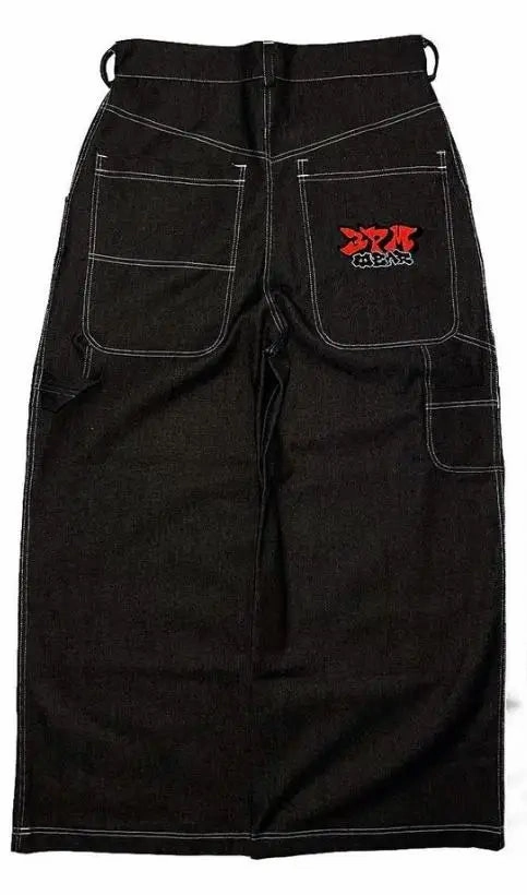 Y2K Leg Vintage Hip Hop Wide Streetwear Jeans Men Baggy Pants